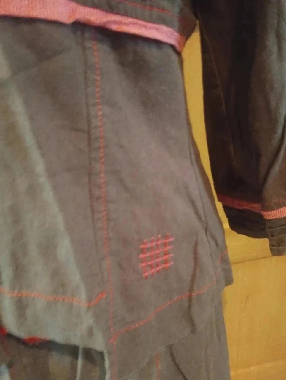 Ensemble 3 pièces, Jupe/débardeur/veste, roze/grijs, Nid d'Abeille, T3/4 – photo 3